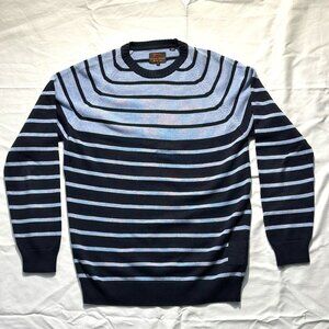 Barbour Beacon Brand Mens Sweater Striped Jumper Pullover Knit Cotton - Size M